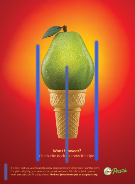 USAPears Want it Sweet ad Image showing alignment