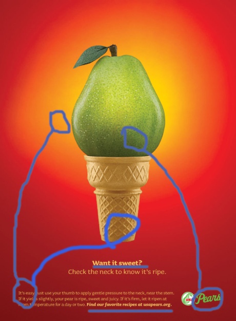 USAPears Want it Sweet ad Image showing repetition